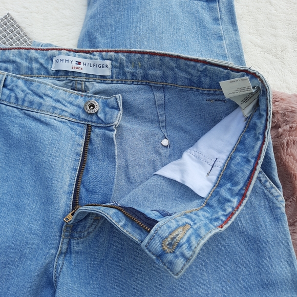 Vintage Tommy Hilfiger Y2K Crop Jeans Cargo Pocket Hi Rise Mom Denim NEW - Picture 6 of 12